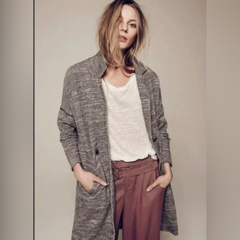 Free People Women's Casual Friday Space Dyed Long Textured Knit Cardigan